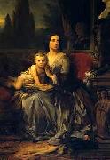 Leon Cogniet, Portrait of Maria Brignole-Sale De Ferrari with her son